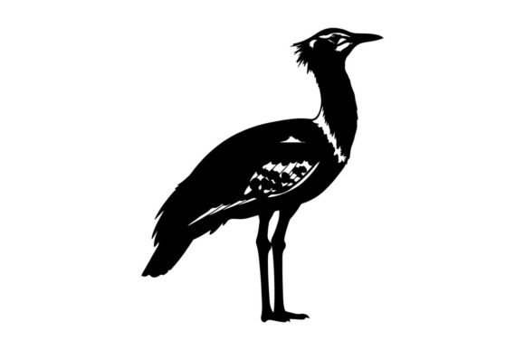 Download Silhouette of a Bird with Distinctive Ne - Distinctive Collection