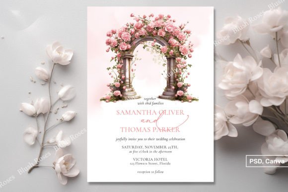 Download Lavish Blush Roses Boho Wedding Arch Inv - Boho Collection