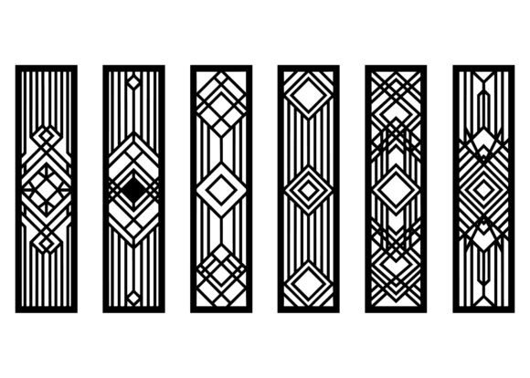 Download Geometric Art Deco Panel EPS Bundle - Art deco Collection