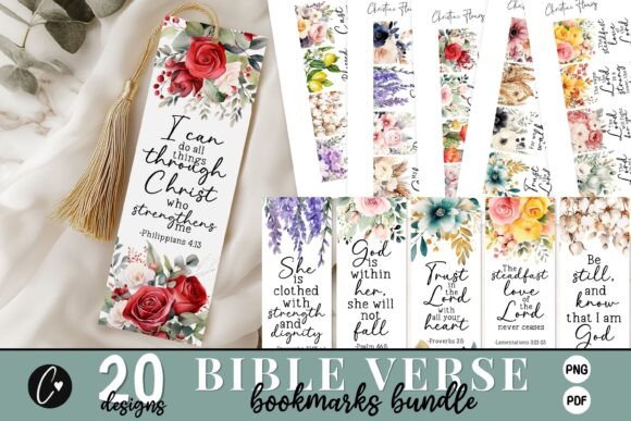 Download 20 Bible Verse Bookmark Bundle - Bookmark Collection