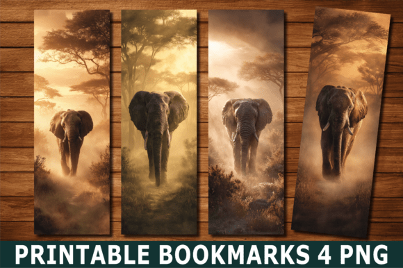 Download Elephant Savanna Landscape Bookmark - Bookmark Collection
